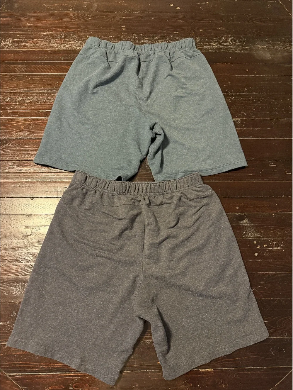 Eddie Bauer Men’s Medium Shorts Lot of 2 Gray Blue Drawstring Lounge Casual